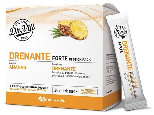 DR VITI DRENANTE FORTE ANANAS 28 STICK PACK SENZA ZUCCHERI - farmascienza.it