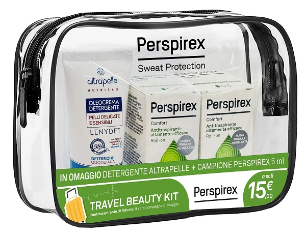 PERSPIREX ROLL ON COMFORT TRAVEL KIT - 1 ROLL ON 20 ML + OMAGGIO 1 ROLL ON 5 ML E 1 DETERGENTE ALTRAPELLE - farmascienza.it