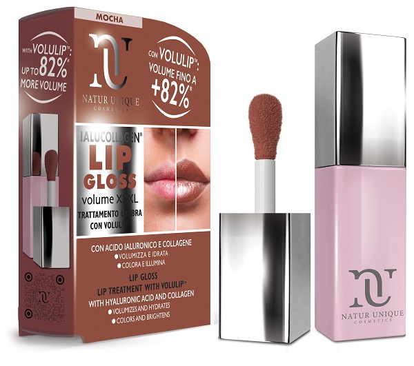 NATUR UNIQUE IALUCOLLAGEN LIP GLOSS VOLUME XXXL MOCHA 8 ML - farmascienza.it