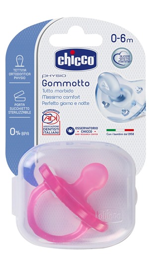 CHICCO GOMMOTTO IN SILICONE GIRL 0-6 MESI 1 PEZZO - farmascienza.it