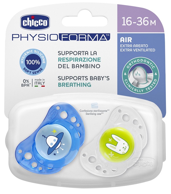 CHICCO SUCCHIETTO AIR BOY IN SILICONE 16-36 MESI 2 PEZZI - farmascienza.it