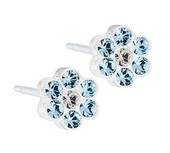 BLOMDAHL GIOIELLO MP DAISY 5MM AQUAMARINE/CRYSTAL - farmascienza.it