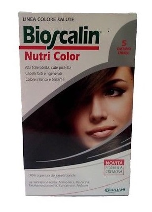 BIOSCALIN NUTRI COLOR 5 CASTANO CHIARO SINCROB 124 ML - farmascienza.it