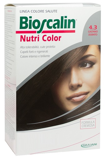 BIOSCALIN NUTRI COLOR 4,3 CASTANO DORATO SINCROB 124 ML - farmascienza.it