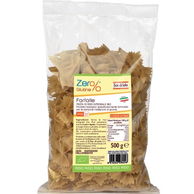 ZER% GLUTINE FARFALLE DI RISO INTEGRALE BIO 500 G - farmascienza.it