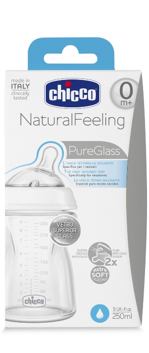 CHICCO BIBERON NATURALFEELING VETRO 0M+ 250 ML - farmascienza.it