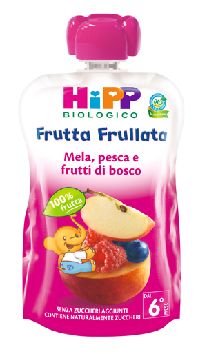 HIPP BIO FRUTTA FRULLATA MELA PESCA FRUTTI DI BOSCO 90 G - farmascienza.it