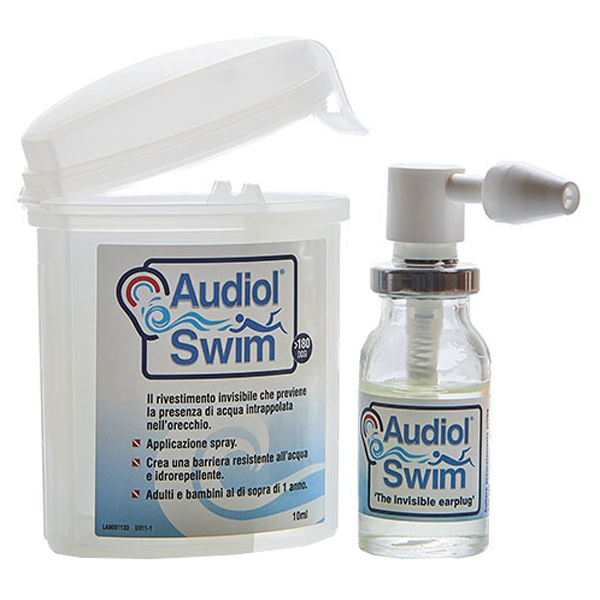 AUDIOLSWIM SOLUZIONE RIVESTIMENTO CANALE UDITIVO COME BARRIERA IDROREPELLENTE - farmascienza.it