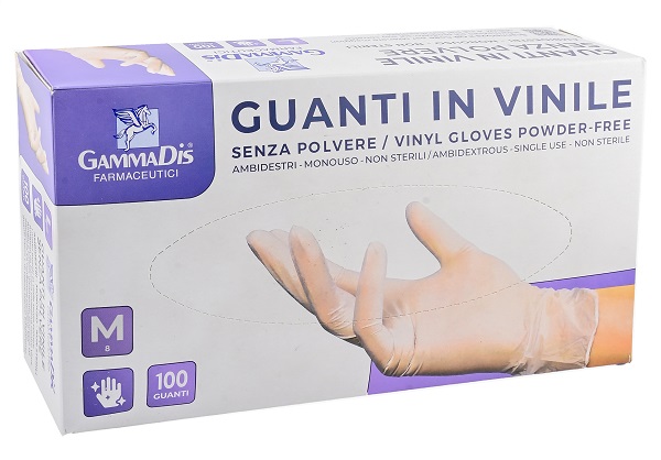 GUANTI VINILE SENZA POLVERE SMALL 100 PEZZI GAMMADIS - farmascienza.it