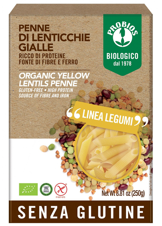 PROBIOS PENNE LENTICCHIE GIALLE 250 G - farmascienza.it