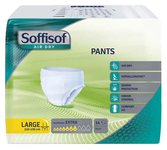 PANNOLONE MUTANDINA PULL IP SOFFISOF AIR DRY EXTRA L 14 PEZZI - farmascienza.it