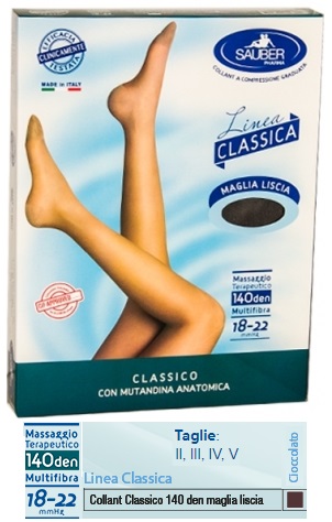 SAUBER CLASSICO COLLANT 140 DENARI MAGLIA LISCIA CIOCCOLATO 4 - farmascienza.it
