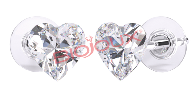 ORECCHINO POST FORATURA SWAROVSKI CRYSTAL HEART ARTICOLO BJT964 - farmascienza.it