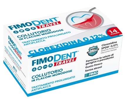 FIMODENT TRAVEL COLLUTORIO CLOREXIDINA SPDD 0,12% 14 FLACONCINI MONODOSE 10 ML - farmascienza.it
