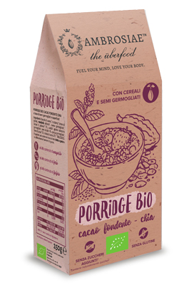 AMBROSIAE PORRIDGE BIO CACAO FONDENTE CHIA 250 G - farmascienza.it