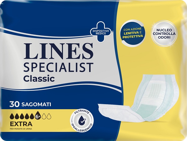 PANNOLONE LINES SPECIALIST CLASSIC SAGOMATO EXTRA 30 PEZZI - farmascienza.it