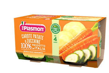 PLASMON OMOGENEIZZATO CAROTE PATATE ZUCCHINE 4 X 80 G - farmascienza.it