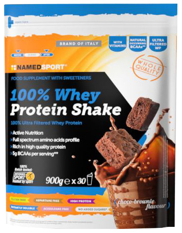 100% WHEY PROTEIN SHAKE CHOCO BROWNIE 900 G - farmascienza.it