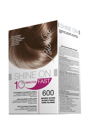 BIONIKE SHINE ON FAST TRATTAMENTO COLORANTE CAPELLI BIONDO SCURO 600 FLACONE 60 ML + TUBO 60 ML - farmascienza.it