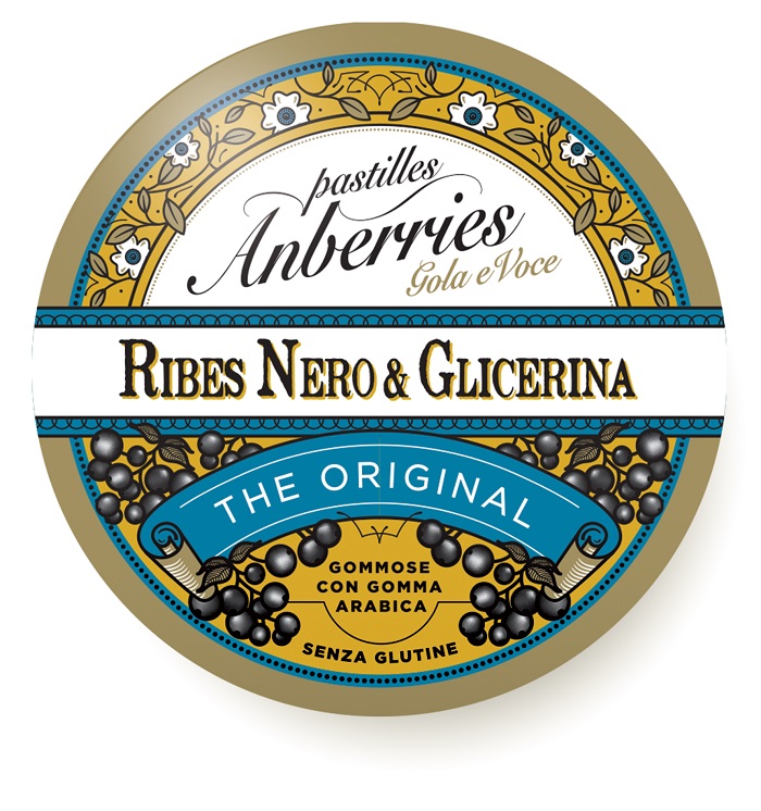 ANBERRIES CLASSICHE RIBES NERO & GLICERINA CARAMELLE 55 G - farmascienza.it