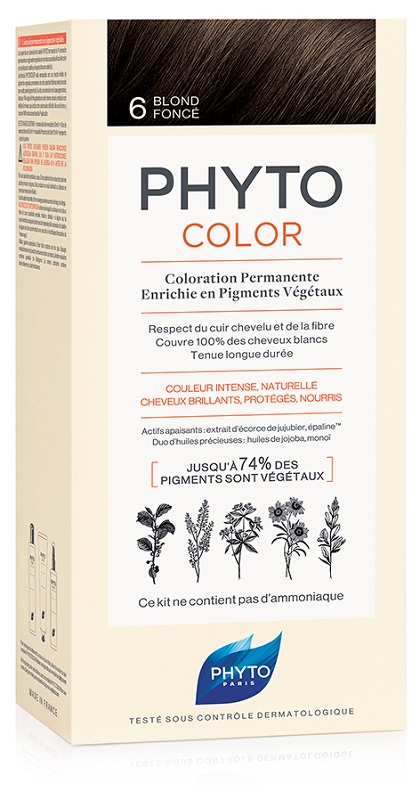 PHYTOCOLOR 6 BIONDO SCURO 1 LATTE+ 1 CREMA + 1 MASCHERA + 1 PAIO DI GUANTI - farmascienza.it