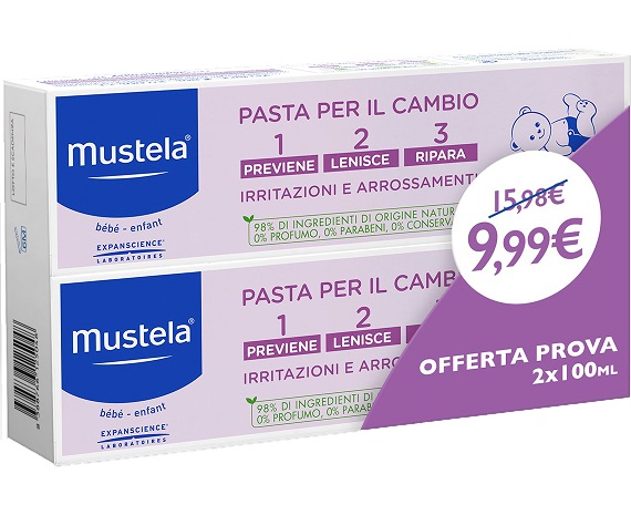 MUSTELA BIPACK PASTA CAMBIO 2 X 100 ML - farmascienza.it