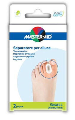 SEPARATORE DITA IN GEL MASTER-AID PER ALLUCE S 2 PEZZI - farmascienza.it