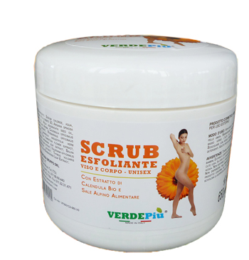 VERDEPIU' SCRUB ESFOLIANTE CALENDULA BIO 650 G - farmascienza.it