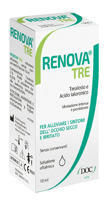 RENOVA TRE COLLIRIO A BASE DI TREALOSIO E ACIDO IALURONICO 10 ML SENZA CONSERVANTI - farmascienza.it
