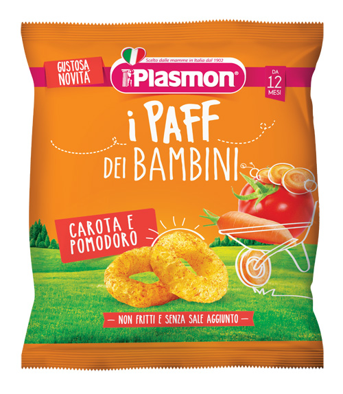 PLASMON DRY SNACK PAFF CAROTA POMODORO 15 G - farmascienza.it