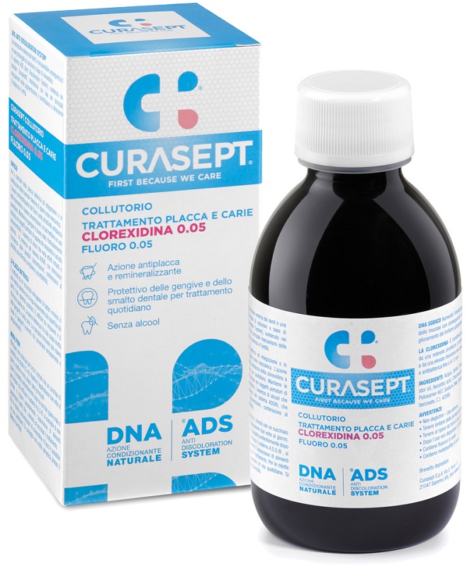CURASEPT COLLUTORIO 0,05 ADS + DNA 200 ML - farmascienza.it