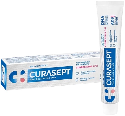 CURASEPT DENTIFRICIO 0,12 75 ML ADS+DNA - farmascienza.it