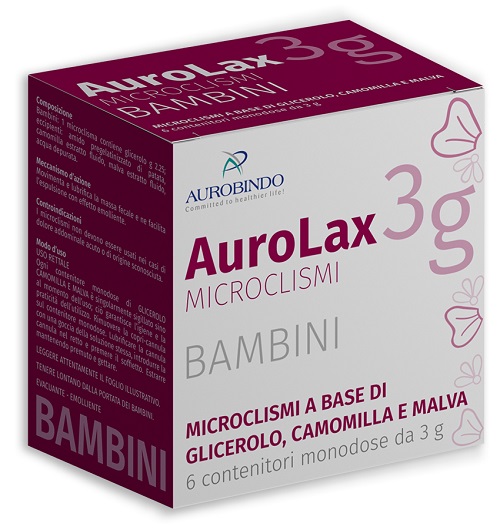 MICROCLISMI PER BAMBINI AUROLAX 6 CONTENITORI 3 G - farmascienza.it