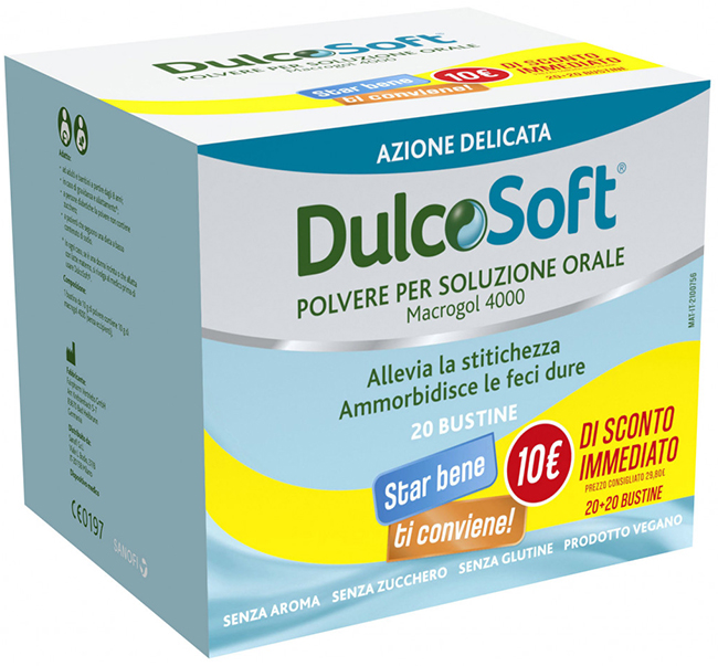 DULCOSOFT 20 BUSTINE BIPACK 1+1 - farmascienza.it