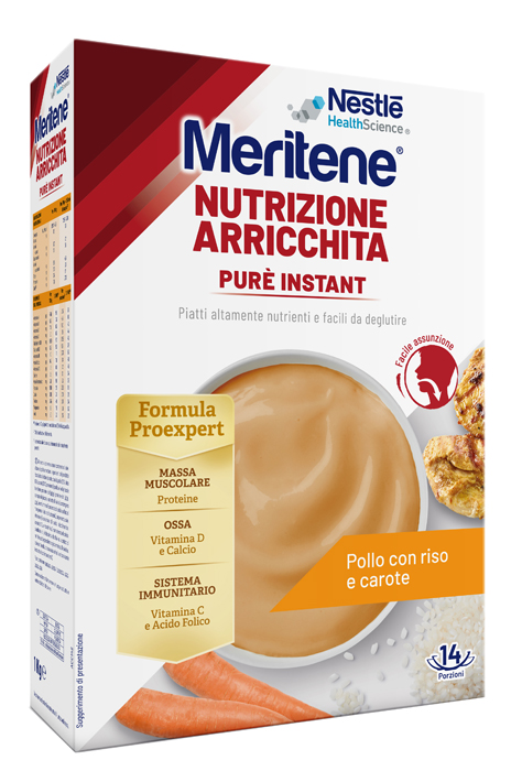 MERITENE PURE' INSTANT POLLO CON RISO E CAROTE 1 KG - farmascienza.it