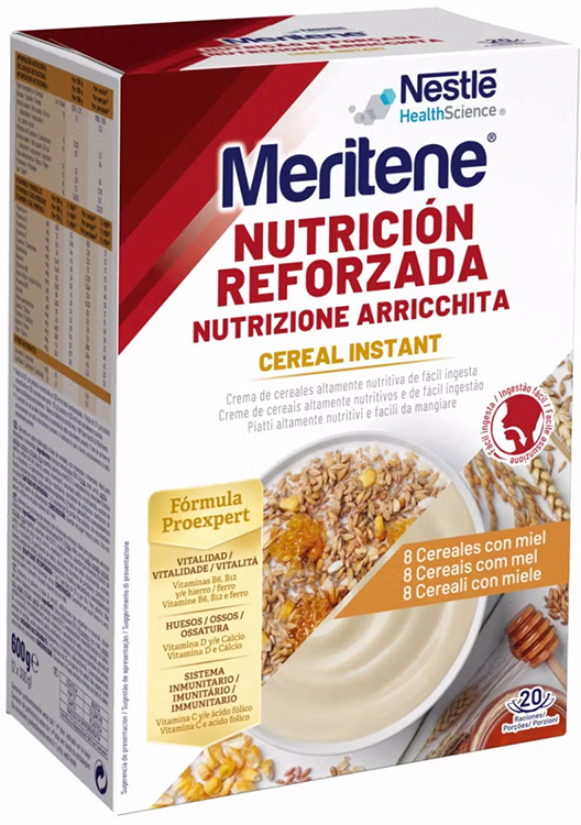 MERITENE CEREAL INSTANT 8 CEREALI E MIELE 2 PEZZI DA 300 G - farmascienza.it