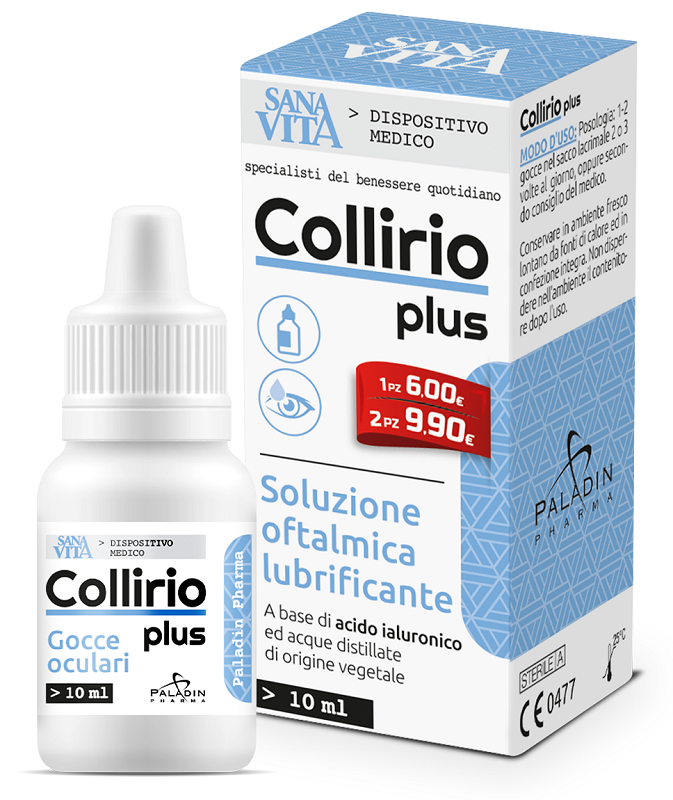 GOCCE OCULARI SANAVITA COLLIRIO PLUS 10 ML - farmascienza.it