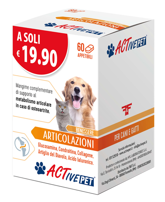 ACTIVE PET ARTICOLAZIONI 60 COMPRESSE - farmascienza.it
