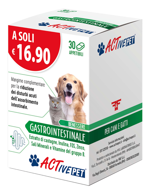 ACTIVE PET GASTROINTESTINALE 30 COMPRESSE - farmascienza.it