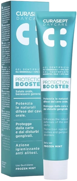 CURASEPT DAYCARE DENTIFRICIO PROTECTION BOOSTER FROZEN MINT 75 ML - farmascienza.it