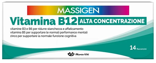 MASSIGEN VITAMINA B12 ALTA CONCENTRAZIONE 14 FLACONCINI - farmascienza.it