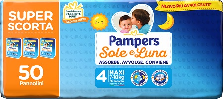 PAMPERS SOLE LUNA TRIO MAXI 50 PEZZI - farmascienza.it