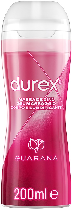 DUREX MASSAGE 2 IN 1 GEL MASSAGGIO CORPO E LUBRIFICANTE GUARANA' 200 ML - farmascienza.it