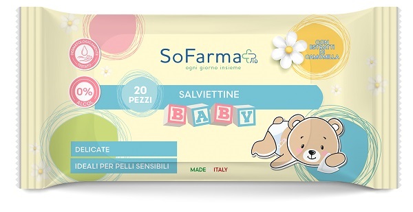 SALVIETTINE BABY CAMOMILLA 20 PEZZI SOFARMAPIU' - farmascienza.it