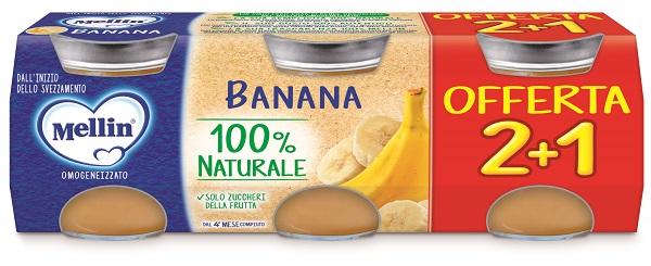 MELLIN OMOGENEIZZATO BANANA 3 PEZZI DA 100 G - farmascienza.it