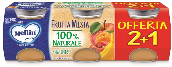 MELLIN OMOGENEIZZATO FRUTTA MISTA 3 PEZZI DA 100 G - farmascienza.it