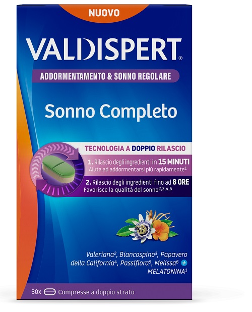 VALDISPERT SONNO COMPLETO 30 COMPRESSE A DOPPIO STRATO - farmascienza.it