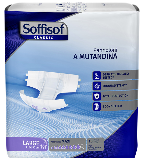 PANNOLINO MUTANDINA SOFFISOF CLASSIC MAXI L 15 PEZZI - farmascienza.it