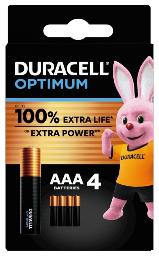 DURACELL OPTIMUM AAA B4 4 PILE BLISTER - farmascienza.it
