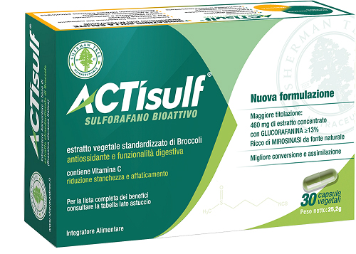 ACTISULF SULFORAFANO 30 CAPSULE VEGETALI - farmascienza.it